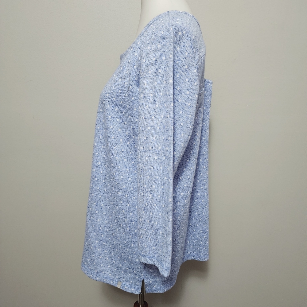 T By Talbots Chambray Polka Dot Twisted Cutout Ba… - image 3